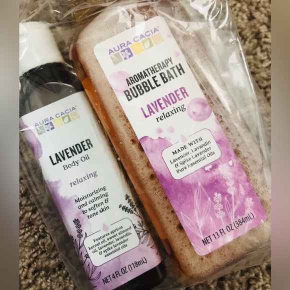 NONTOXIC Body Oil & Bubble Bath Lavender Bubble Bath acacia Aromatherapy NWT - Picture 1 of 9